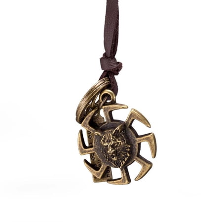 Brown Genuine Leather Cross and Zodiac Cord Adjustable Size Slide Pendant Necklace Lobster Clasp B469