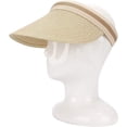 thumbnail image 5 of Sombrero de verano para mujer Sombrero de paja de playa de ala ancha Sombrero de paja beige, 5 of 5