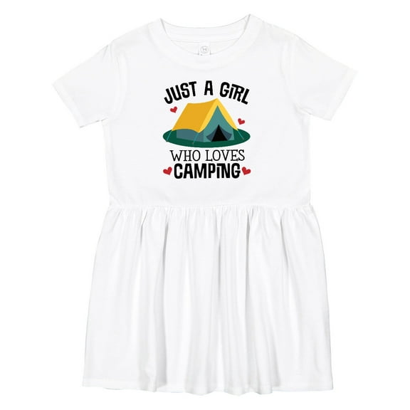 Inktastic Just a Girl Who Loves Camping Girls Toddler Dress