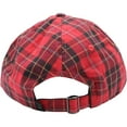 thumbnail image 3 of American Eagle Unisex-Adult Plaid Logo Baseball Cap, Red, One Size, 3 of 3