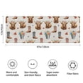 thumbnail image 3 of Beige Highland Cow Boot Flower Pattern Bathroom Rugs Mat,Non Slip Microfiber Bathroom Rug,Rubber Backing,Soft Bathroom Mats for Bathroom Floor,Tub and Shower,47x17in(120x43cm), 3 of 5