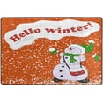 thumbnail image 4 of Dreamtimes Cheerful Snowman Snowflakes Non-Slip Area Rug 36"x24", Hello Winter Floor Carpet Comfort Floor Mats Decor for Indoor Front Porch,Living Room, Bedroom,Kitchen, 4 of 7