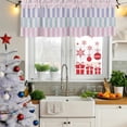 thumbnail image 6 of Colorful Stripe Valances for Windows, Decorative Rod Pocket Window Valance Curtains, Modern Pink Purple Blue Vertical Striped Short Curtain Drapes for Kitchen/Living Room, 2 Panels, 42" W x 12" L, 6 of 8