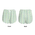 thumbnail image 3 of Picia Green polka dots Pattern Women's 2 in 1 Athletic Running Shorts High Waisted Workout Casual Gym Sweat Shorts with Comfy Liner Zipper Pockets-Medium, 3 of 7