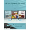 thumbnail image 5 of 1.6 Cu.ft Mini Refrigerator with 7 Temp Control, FOHERE Compact Fridge with Freezer, Low Noise, Stainless Steel, 5 of 7