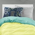 thumbnail image 2 of Carolines Treasures BB5086PILLOWCASE Blue Flowers Black Labrador Fabric Standard Pillowcase Standard multicolor, 2 of 2