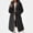 Black, variant on ITSAME Womens Fuzzy Fleece Long Coat Sherpa Lapel Collar Zip Up Winter Warm Comfy Outerwear Army Green Size M