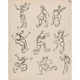 thumbnail image 3 of Henri Gaudier-Brzeska 15x18 Black Modern Framed Museum Art Print Titled - Nine Dancing Figures, in Three Registers (1910 - 1915), 3 of 5