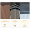 thumbnail image 5 of Outsunny Patio Gazebo 15.9' x 12', Netting & Curtains, 2 Tier Double Vented Steel Roof, Hardtop, Ceiling Hooks, Rust Proof Aluminum, Brown, 5 of 10