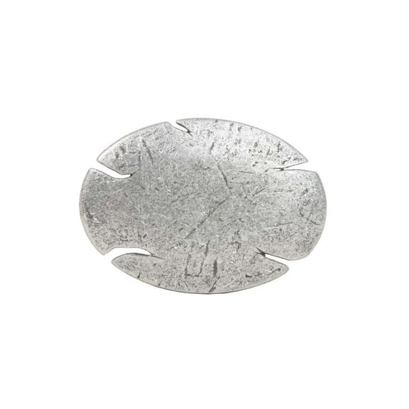 Oval Antique Silver Hammered Belt Buckle