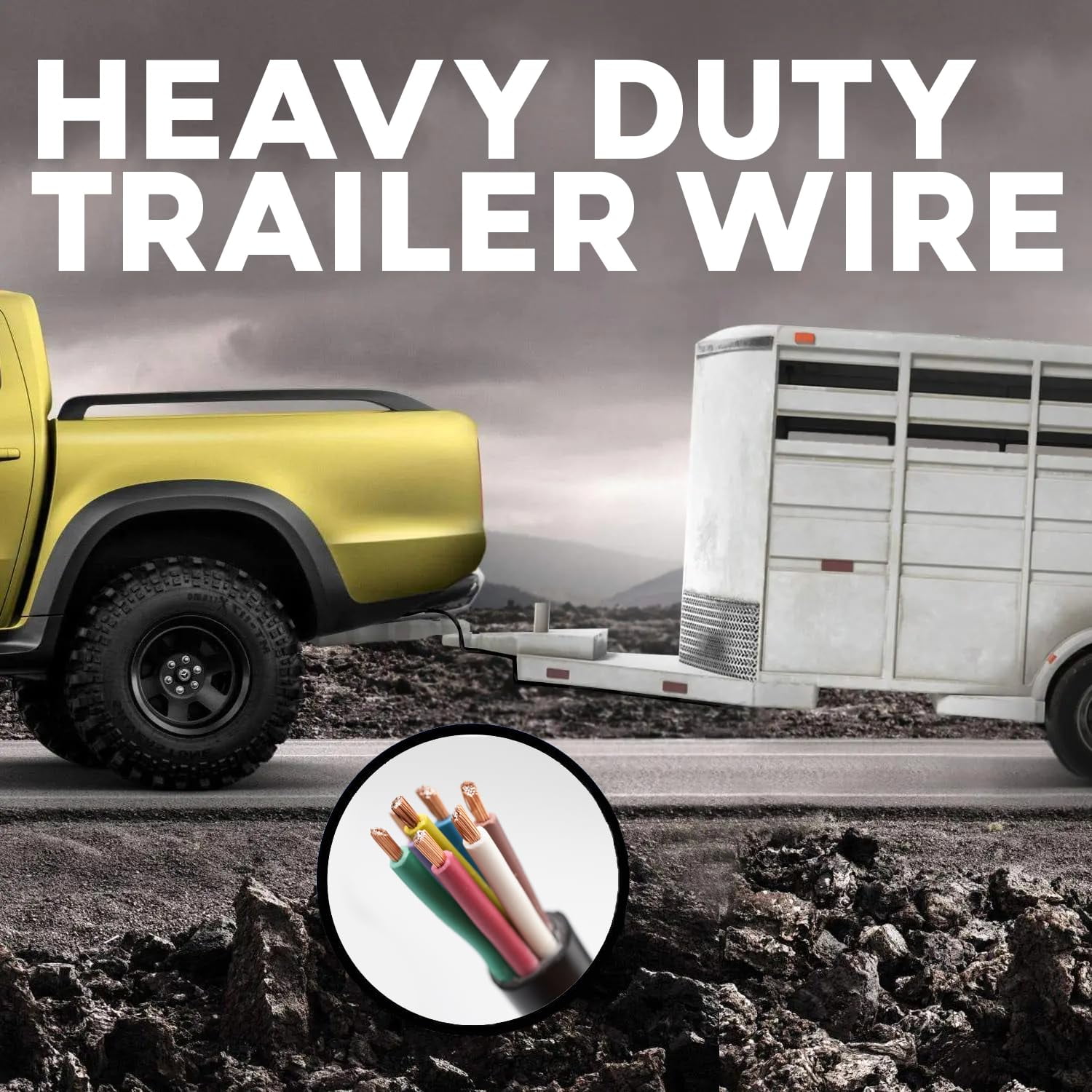 Nilight 7 Way Trailer Plug Extension Cord 12 Feet Heavy - View #12