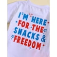 thumbnail image 6 of Bagilaanoe 4th of July Clothes for Toddler Baby Boys Short Sleeve Letter Print T-Shirt Tops + Shorts 6M 12M 18M 24M 3T Kids Independence Day Outfits 2pcs Short Pants Set, 6 of 9