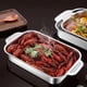 thumbnail image 5 of Bandeja para hornear profunda, bandeja para hornear de acero inoxidable resistente y duradera para cocinar y hornear de manera saludable sin revestimiento, extra profunda para contener más alimentos, 5 of 6