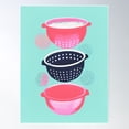 thumbnail image 2 of Vibrant Pink Colanders Retro Poster Kitchen Poster Wall Art, Modern Wall Decor For Living Room Bedroom, 16x24 UNFRAMED, 2 of 3