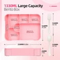 OKKEAI Bento Boxes - Plastic Portable Meal Prep Container with Separate ...