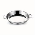 thumbnail image 4 of Dsseng304 Stainless Steel Dinner Plates Set  Large Flat Bottom Serving Dishes  Multi-Purpose Round Tray for Cake  Rice  Salad - Reusable  Durable Kitchenware, 4 of 6