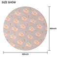 thumbnail image 6 of Princess Flower Dress Pattern Round Tablecloth 60"x60",Wrinkle Wipeable Table Cloth for Kitchen Dining Room Picnic Patio Party, 6 of 6