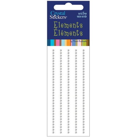 Crystal Stickers, Elements, 2mm Round, 160/Pkg, Clear