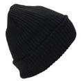 thumbnail image 2 of Best Winter Hats Adult Solid Color Thick W/Fleece Lined Cuffed Winter Hat (One Size) - Black, 2 of 3