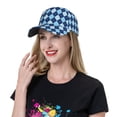 thumbnail image 5 of Rateoe Blue Squares Pattern Baseball Cap Outdoor Cap Mountain Dad Hat - Unstructured Soft Cotton Cap-Adjustable UV Protection Cap, 5 of 6
