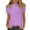 Purple, variant on fatyb Womens Mock Neck Short Sleeve Tops Slim Basic Tee for Women Casual Going out Summer Tunic Shirts