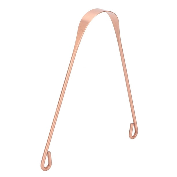 Raspador de lengua Limpiador de lengua de cobre puro Eliminador del mal aliento Raspador para mantener la higiene bucal