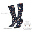 thumbnail image 4 of Honeii Autumn Leaves With Blue Print Long Socks,Novelty Design Socks Gift for Men and Women,Crew Socks,Calf Socks, 4 of 6