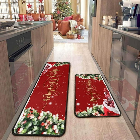 

Christmas Decorations Cameland Kitchen Rugs Christmas-themed Carpets Non-slip Door Mats Absorbent Bathroom Porch Mats Christmas Gifts on Clearance