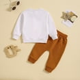 thumbnail image 4 of Outfit for Boys 14-16 Toddler Boys Long Sleeve Letter Prints Tops and Pants Child Kids 2PCS Set Outfits Kids Clothese White, 12-18 Months, 4 of 6