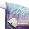 thumbnail image 2 of Turquoise Purple Kitchen Window Curtains, Swag Curtains Valance for Bedroom Living Room Bathroom, Geometric Abstract Modern Oil Painting Rod Pocket Window Curtain Block Drapes 2 Panels 36"x45", 2 of 7