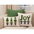 thumbnail image 2 of Fennco Styles Topiary Joy Festive Decorative Throw Pillow Cover 18" W x 18" L – Natural Square Cushion Case for Christmas, Holiday, Couch, Sofa, Bedroom, Office and Living Room Décor, 2 of 4