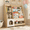 Natural Wood Tone, variant on FKWIN Kids Bookshelf and Toy Storage Organizer, 5 Layer Fabric Sling Book Display, 4 Tier Toddler Bookcase for Nursery, White