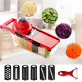 thumbnail image 2 of Wosthever Juego de rebanadoras de mandolina multifuncional, herramienta de cocina Manual, rallador, cuchillas intercambiables convenientes Cocina y Comedor Wosthever HA014578-00, 2 of 6