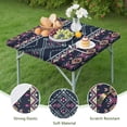 thumbnail image 4 of Elastic Edge Bohemian Square Tablecloth 36x36 Inch, Fitted Cover for Card Tables, Resistant to Wrinkles and Stains, 4 of 6