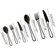 thumbnail image 3 of Techinal Spoon Fork Knife Stainless Steel Cutlery Reusable Flatware Set Polished with Round Edge Kitchen Utensil Tableware Set, 3 of 17