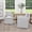 Light Gray, variant on KINWELL 25" Wide Upholstered Dining Chairs with Casters Set of 2, Modern Performance Fabric No Assembly Down Cushion Rolling Dining Armchair for Kitchen Dining Room (Indigo)