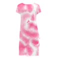 thumbnail image 5 of Vestido con cordón estampado de cuello redondo y manga corta de verano para mujer Pompotops ghjkhdj12335, 5 of 5