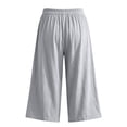 thumbnail image 7 of Women's Wide Leg Pants with Pockets High Waist Loose Sweatpants Casual Lounge Yoga Workout by Yigetop Light Ashy S, 7 of 7