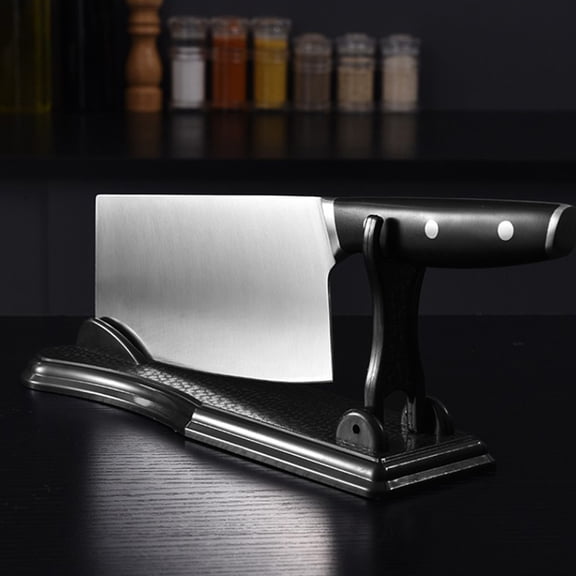 Toyandona 2Pcs Vertical Knives Stands Black Plastic Single Cutter Holders for Kitchen Supplies