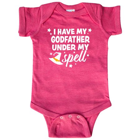 

Inktastic I Have My Godfather Under My Spell with Cute Witch Hate Gift Baby Boy or Baby Girl Bodysuit