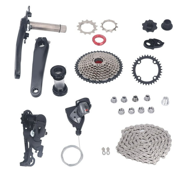 10 Speed Cassette Aluminum Alloy Crank Road Bike 10 Speed Groupset with Smooth Speed Change for Bicycle Riders