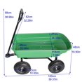 thumbnail image 2 of ENYOPRO Garden Wagon Carrier, Beach Carts with 10" Big Wheels, Heavy Duty Utility Garden Dump Cart, Portable Grocery Cart, All Terrain Universal Wheels Wagon Cart, 39.37 x 18.5 x 18.9 inch, JA2002, 2 of 8