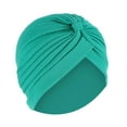 thumbnail image 2 of Holloyiver Women Solid India Hat Muslim Ruffle Chemo Hat Beanie Wrap Cap, 2 of 2