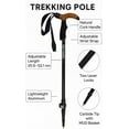 thumbnail image 3 of Ultralight Collapsible Aluminum Trekking Poles – Adjustable 25''–53'' Folding Hiking Walking Sticks with Ergonomic Cork Handles for Men, Women, Seniors – Perfect for Trekking and Nordic Walking - 1, 3 of 12