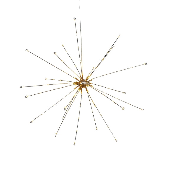 Indoor/Outdoor Metal Starburst Christmas Decoration with 110 LED Lights, Warm White, 28", by Holiday Time