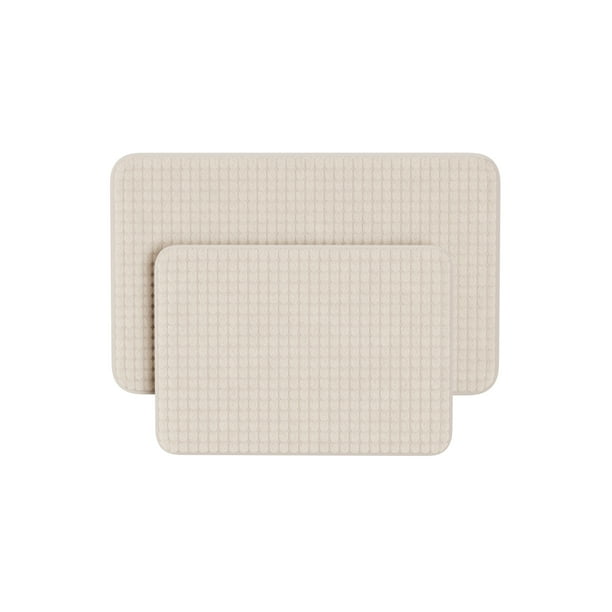 2 Piece Memory Foam Washable Bath Mat Set By Somerset Home Woven