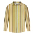 thumbnail image 5 of RXIRUCGD Chemise à Manches Longues Imprimée Rayée Coupe Ajustée à la Mode pour Hommes, Multicolore, Taille : 5TG, 5 of 5
