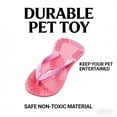 thumbnail image 5 of Silicone Flip Flop Dog Toys, Teething Chew Interactive Play Toy for Boredom Relief 2 pcs Slipper Shape Durable Soft Material Teeth Cleaning Training Companion._Pink, 5 of 7