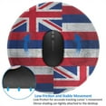 thumbnail image 3 of Vintage Hawaiian Flag Round MousePad with Stitched Edge Non-Slip Rubber Base Mouse Mat for Office & Home (7.9 x 7.9), 3 of 6