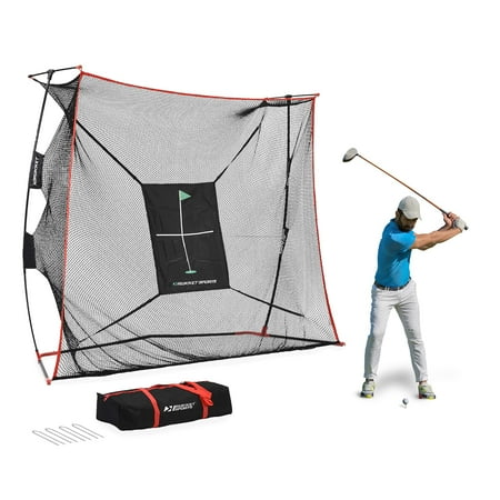 UPC: 0858720005757 | Rukket 9x7x3ft Haack Golf Net Pro | Practice Driving Indoor and Outdoor | Professional Golfing at Home Swing Training Aids